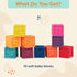 B. toys Baby Blocks, Stacking & Building Toys for Babies, 10 Soft Educational Blocks for Ages 6+