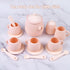 Set, Set 4 4 Set MCGMITT Silicone Tea Party Toy Tea for Toddlers Kids, Includes Teapot, Tea Cup and Coasters, Creamer