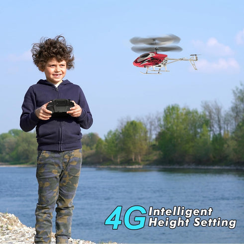 2.4G 12+ VATOS RC Helicopter for Boys, Remote Control Helicopter with LED Light for Kids Years Old, Fixed Height