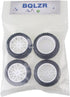 BQLZR 4X White Front Rear Wheel Rim Rubber Tyre Replacement for RC 1:10 Off-Road