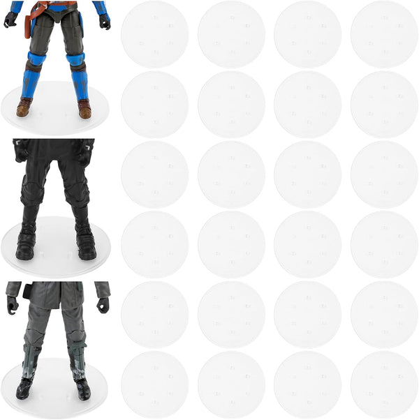 Action Figure Stand for Star Wars Black Series 6-Inch, 1/12 Scale Toy Collection Display Holder with 24PACK Accessories
