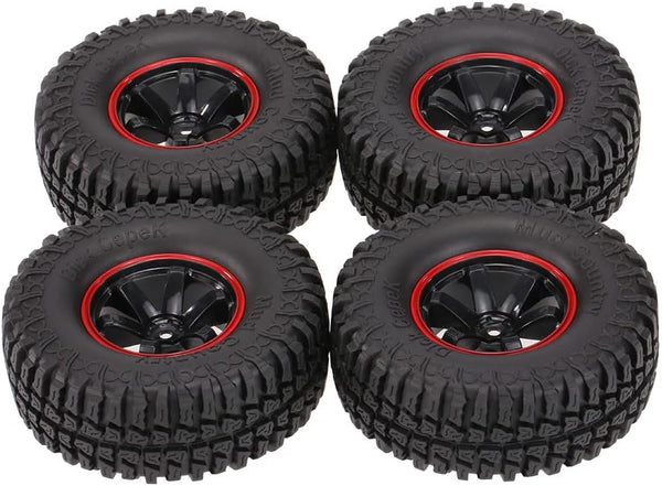 Goolsky 4Pcs AUSTAR AX-3020C 1.9 Inch Tires with Wheel Rim for 1/10 D90 SCX10 CC01 RC Rock Crawler