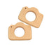 10pcs Lovely Cartoon Wood Camera Teether, Pure Natural Animal Shape Beech Wooden Teething Toys