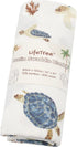 LifeTree Baby Swaddle Blanket, 70% Viscose from Bamboo and 30% Cotton Muslin, Boys Girls, Large 47" x 47" Sea Turtle
