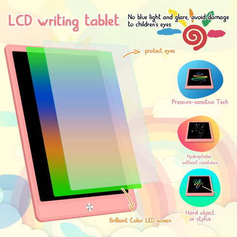 Board,12.5 inch 3 4 5 6 7 8 BUKEBU LCD Writing Tablet Doodle Colorful Drawing Pad,Electronic Drawing Tablet, Drawing