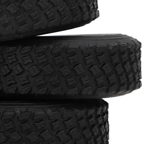 4PCS Rubber Wheel Tyres for RC Car, Antiwear, Fits WPL C-34 1/16 4WD Military Truck