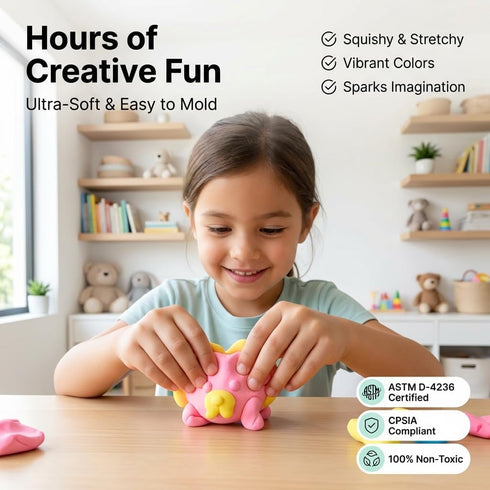OBVIO HOME 12 Set, Air Dry Clay for Kids - Dream Dessert Designs Modeling Clay Kit - Model Sculpting Ultra Soft Safe