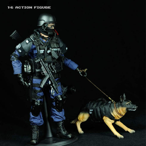 YEIBOBO 1:6 Action Figure Accessories - German Shepherd Police Dog Toy
