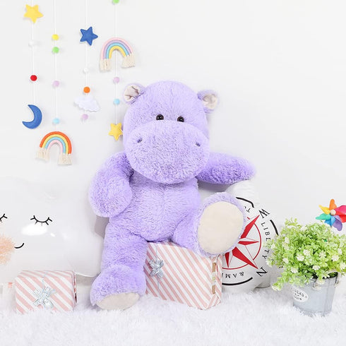 Giant Humongous Hippo Stuffed Animal 36", Oversized Plush, Soft Hug Cute Jumbo Hippo Toy Gift for Kids, Purple