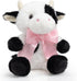 10'' Cow Stuffed Animal Baby Cow Plush with Big Bow Tie Cute Plush Toy Gift for Kids