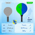 Set, U&C Planet Beach Paddle Ball Badminton Rackets, Family Game for Kids and Adults, Indoor Outdoor Game Backyard Park