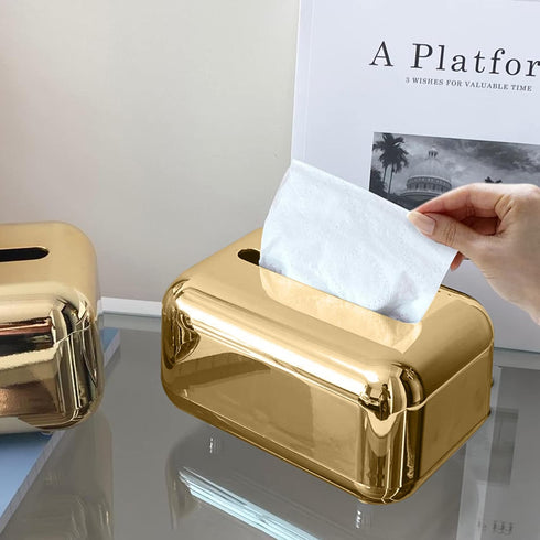 Elvaesther Wipes Holders, Baby Wipes Dispenser, Household Tissue Box with Lid Dustproof Light Luxury Wet Wipe Container