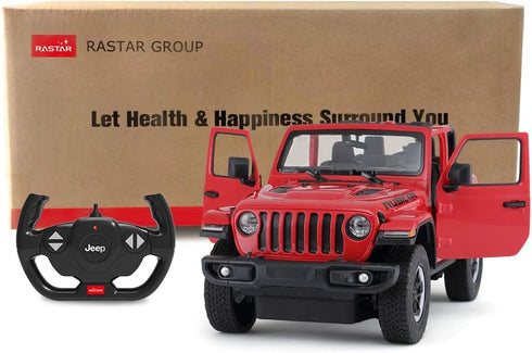 RASTAR Off-Road Remote Control Car, 1:14 Jeep Wrangler JL RC Racing Vehicle Toy for Kids and Adults, 2.4Ghz RED