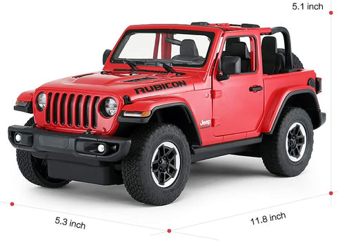 RASTAR Off-Road Remote Control Car, 1:14 Jeep Wrangler JL RC Racing Vehicle Toy for Kids and Adults, 2.4Ghz RED