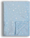 Baby Blanket for Boys Girls, Soft Minky, 30x40 Inch, Star and Moon Printed, Double Layer Dotted Backing