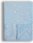 Baby Blanket for Boys Girls, Soft Minky, 30x40 Inch, Star and Moon Printed, Double Layer Dotted Backing