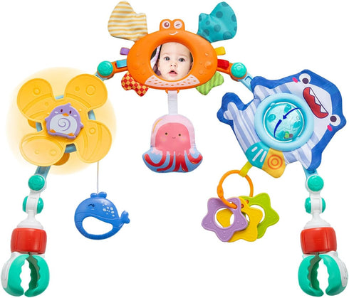Adjustable Baby Stroller Arch Toy, Car Seat Toys for Infants 6-12 Months