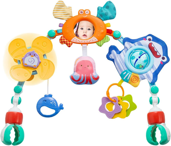 Adjustable Baby Stroller Arch Toy, Car Seat Toys for Infants 6-12 Months
