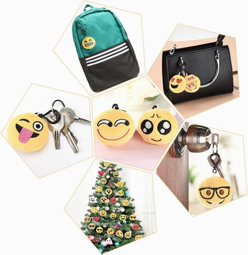 OHill 24 Pack Emoticon Plush Mini Pillows, Party Favor for Birthday Home Decoration