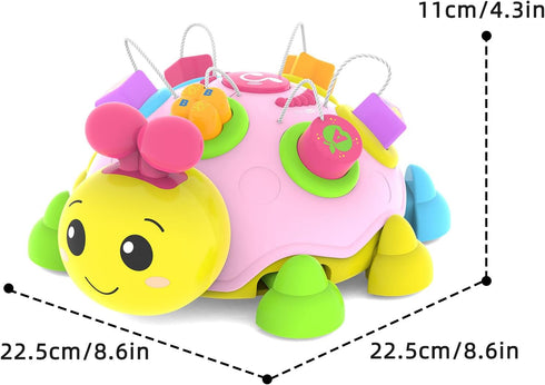 Coqin 6-12 0-3-6 7 8 9 10 12-18 Matching,Tummy Baby Crawling Toys Months,Musical Ladybug Crawling Toy for Infants
