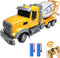 RC Cement Mixer Toy Truck for Boys, 6 Channel Remote Control Construction Toys with 2 Rechargeable Batteries