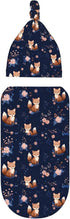 Nanyizly Set 0-6m Cute Foxes Flowers Newborns Beanie Swaddle Blanket Baby Receiving Blankets for Infant Boy Girl