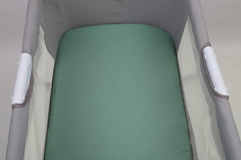 24" x21" Pack 2 Pack 100% Onacosht Muslin Bassinet Sheets Compatible with Graco n-Play Dome LX Bassinet, Small Round