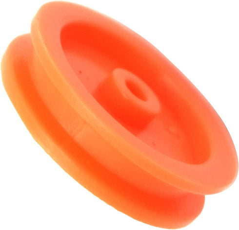 EUDAX 100 Pcs 2mm Hole Orange Plastic Belt Pulley for DIY RC Toy Car and Airplane