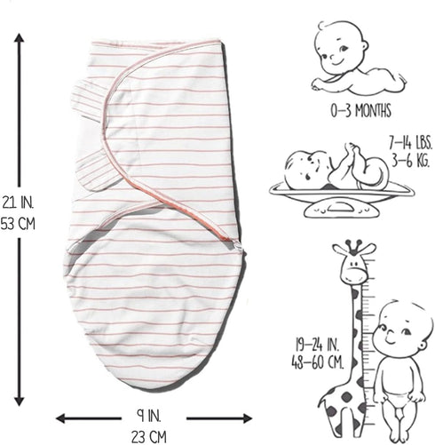 Newborn Baby Swaddle Wrap, Pack of 3, Made of Pure Organic Cotton for 0-3 Months Baby