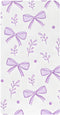 CZXW Purple Bows Crib Sheets Fitted 52" x 28" Natural Cotton Soft &
