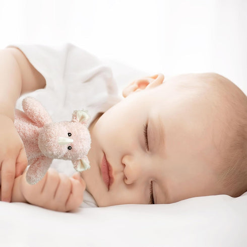 Baby Pink Rhino Soft Stuffed Animal Security Blanket, Plush Rhino Lovey, Cuddly Newborn Snuggle Blankie, 14"