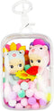 Clear Figure Display Bag with Keychain, Portable Small Doll Storage Bag with Zipper Closure for Collectibles