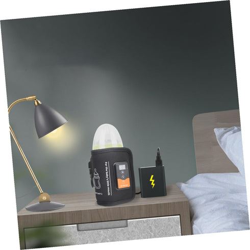 Reusable Portable USB Bottle Warmer with Adjustable Temperature LCD Display Neoprene Insulated Milk Bottle Heating Wrap