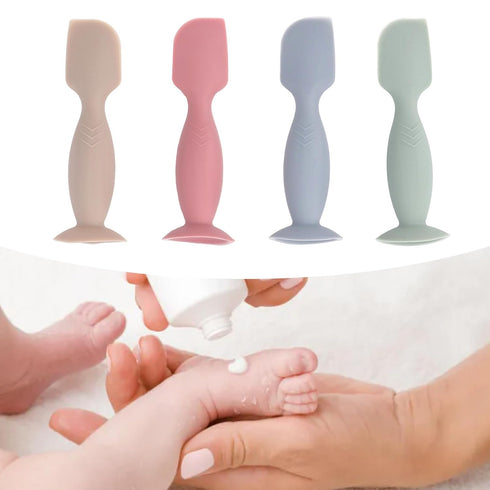 Masyrt 4Pcs Silicone Baby Diaper Cream Spatula, Soft, Baby Butt Paste Applicator, Diaper Cream Brush - Ideal Mini Butt