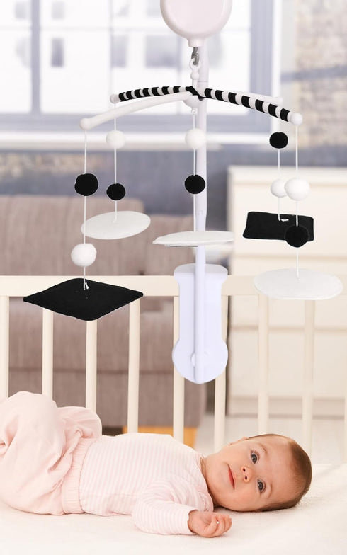 Pack Montessori Mobile, Black and White Baby Crib Mobile, Neutral Nursery Mobile Decoration for N Play, for Baby Boy