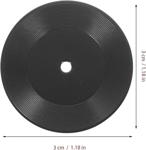 ABOOFAN 6pcs Miniature Records, 1:12 Scale Tiny Music Room Furniture Model for Doll House Accessory