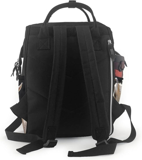 HJTRW Backpack Mummy Backpack Diaper Bag for Women Waterproof Large Nappy Bag Cute goat Nursing Bag