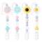 LSTRAGY Silicone Pacifier Clip, 4 Pack Pacifier Holder for Boys and Girls, Adorable