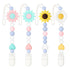 LSTRAGY Silicone Pacifier Clip, 4 Pack Pacifier Holder for Boys and Girls, Adorable