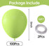 KALOR Lime Green Balloons, 100 Pcs 5 Inch Mini Matte Latex Balloons for Birthday Decoration, Wedding Party
