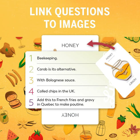 10+ 1 10 30 Linkto Food | Trivia Game for Teens and Adults | Ages | to Players | Minutes