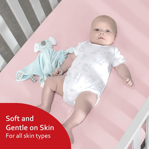 4 Pack, Set, Crib Sheets for Girls Fitted Crib Sheets for Standard Size Crib and Toddler Mattresses, Soft