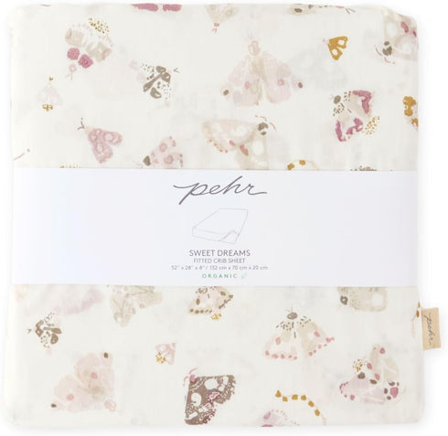 Packaging 52L 28W 8H Pehr Crib Sheet, Daydreamer | Breathable Brushed Organic Cotton for Soft Sleep | Snug Fit |