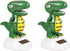 2Pcs Green Solar Powered Dancing Dinosaur - No Battery Required, Desk Decor and Birthday Gift