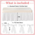 4 28" 52" 14" SmoothNovelty White Crib Bed Skirts with Large Cot Bow x Baby Crib Skirt for Boys Girls Nursery Toddler