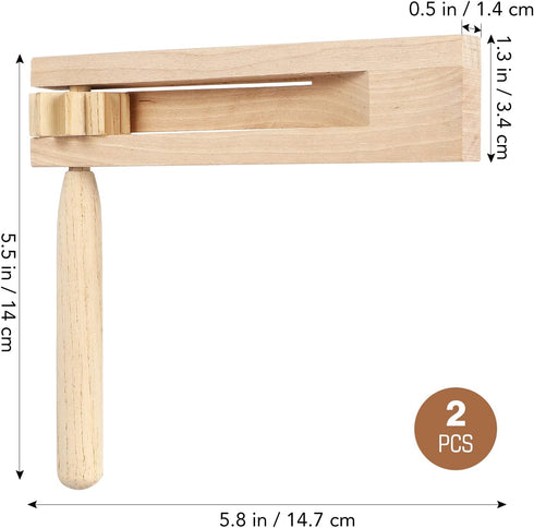 Gadpiparty 2 Pieces Wooden Spinning Ratchet Noise Maker - Traditional Grogger Toy for Parties and Celebrations