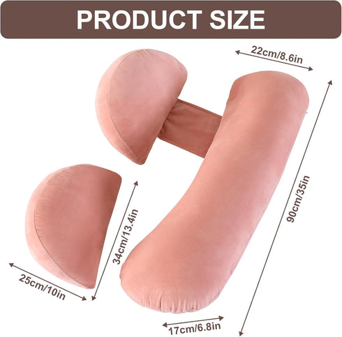 ele ELEOPTION Pregnancy Pillow for Sleeping Pregnant Women Soft Pregnancy Body Pillow, Support for Back, Belly, HIPS