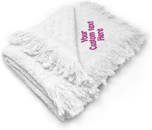 Fastasticdeals Nursery Bedding Baby Blankets for Boys & Girls Custom Personalized Text Name