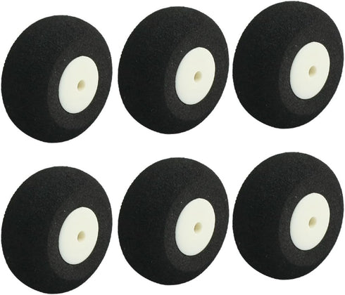 uxcell 6pcs RC Model Airplane Super Light Sponge Tire Tail Wheel 25mm 1"
