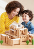DivnPorc 105Pcs Set 3-8,Preschool Wooden Building Blocks Construction for Kids Ages Learning Toys for Toddlers, Boys